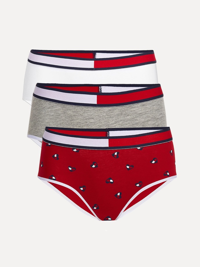 šarlatově červená/multi Dětská Hipsterská 3ks Tommy Hilfiger