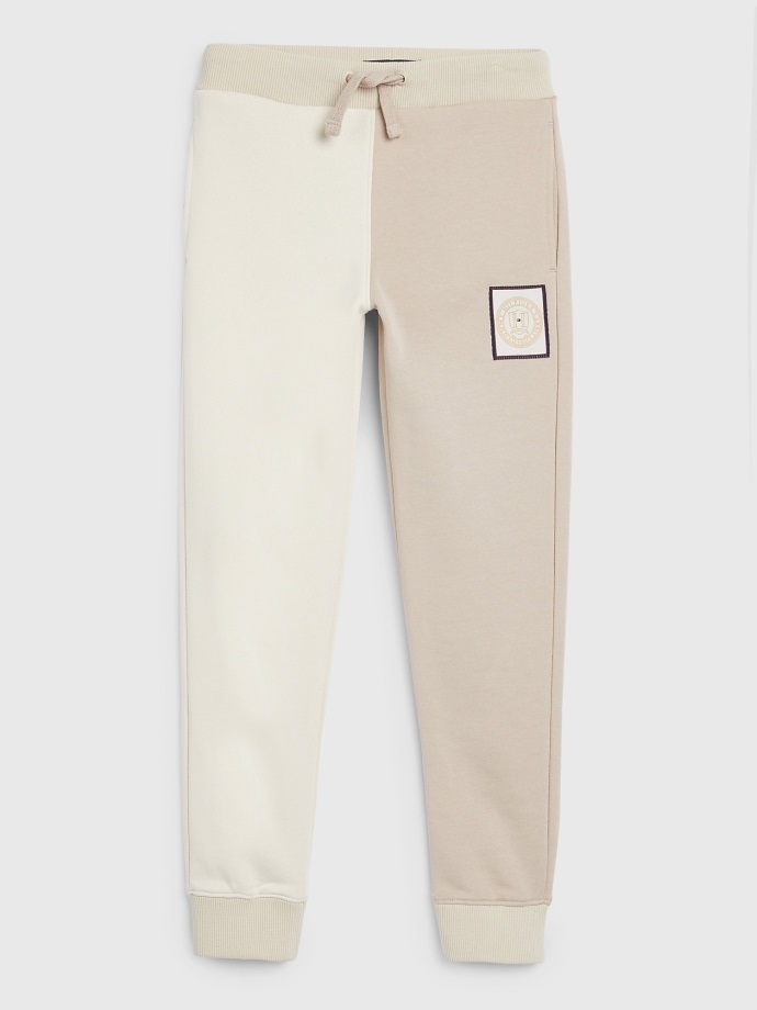 Dětská Ikona Dvoubarevné Tepláky Tommy Hilfiger Savannah Sand