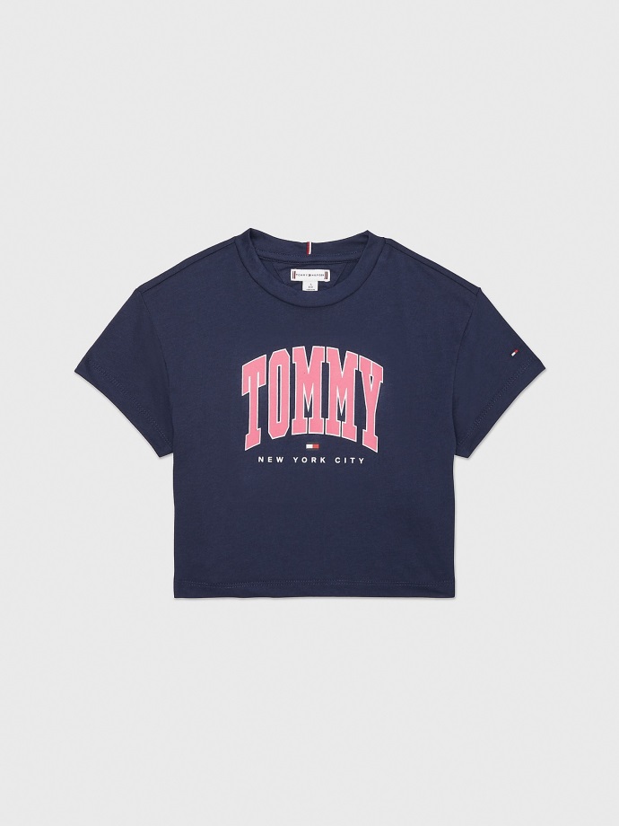 Tommy Hilfiger Dětské Univerzitní Tričko Twilight Navy