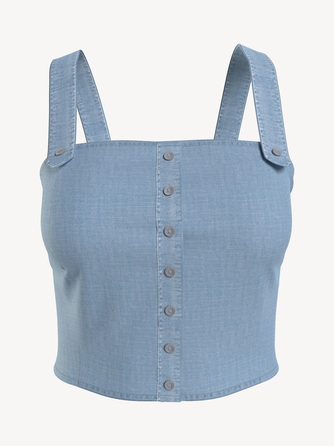 Light Wash Tommy Hilfiger Light Wash Chambray Top