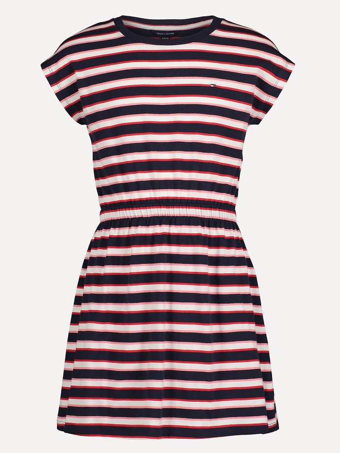 Námořnické Sako Tommy Hilfiger Malé Dětské Tričkové šaty S Pruhy