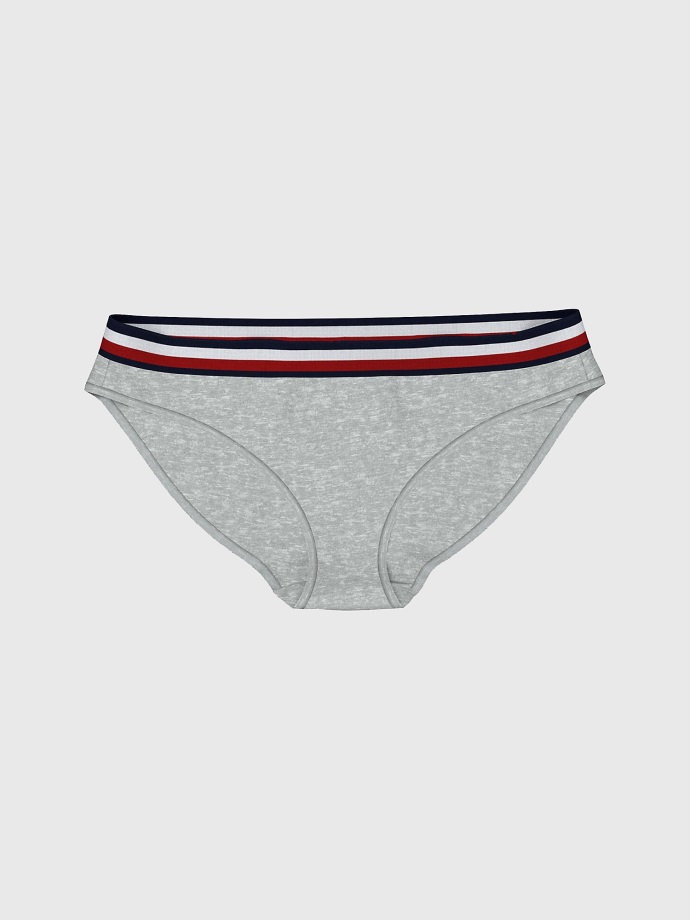 Logo Bikini Slipy Tommy Hilfiger Heather Grey