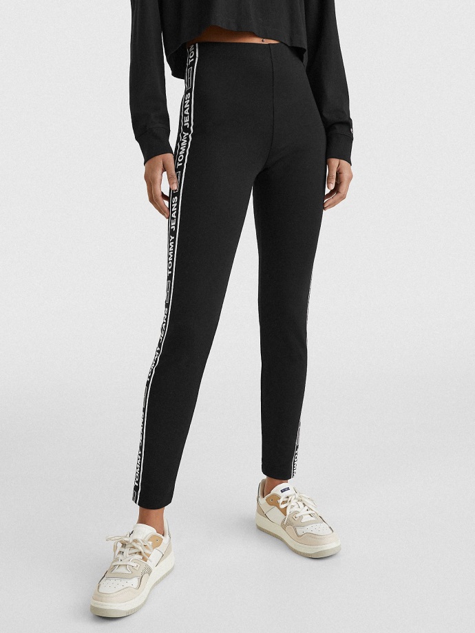 černé Legíny S Logem Tommy Hilfiger