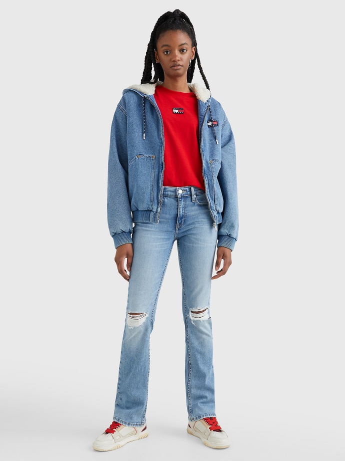 Džínovina Tommy Hilfiger Medium Rise Bootcut Light Wash Jean