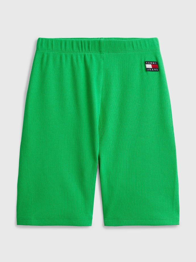 Jarní Palmově Zelená Pop Drop Flag Bike Short Tommy Hilfiger