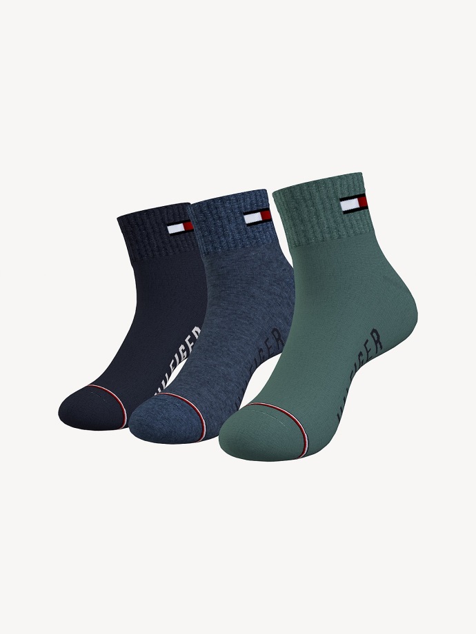čtvrtletí Top Ponožka 3ks Tommy Hilfiger Erie Canal/multi