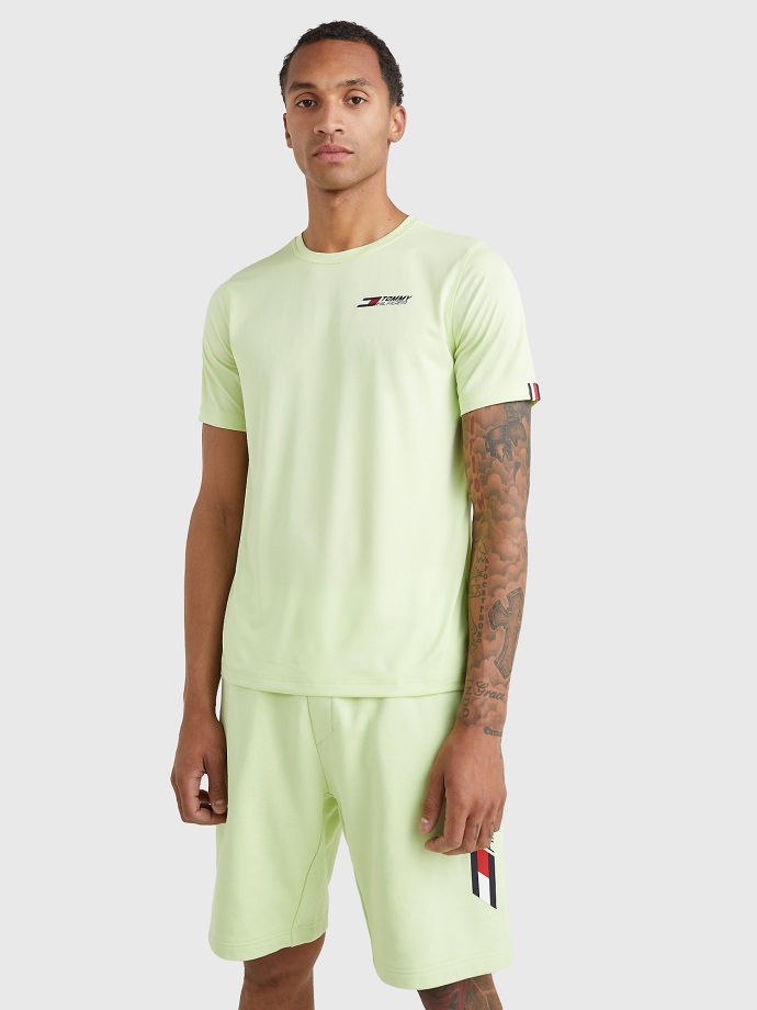 Matné Citrusové Tričko Tommy Hilfiger Recyklované Logo