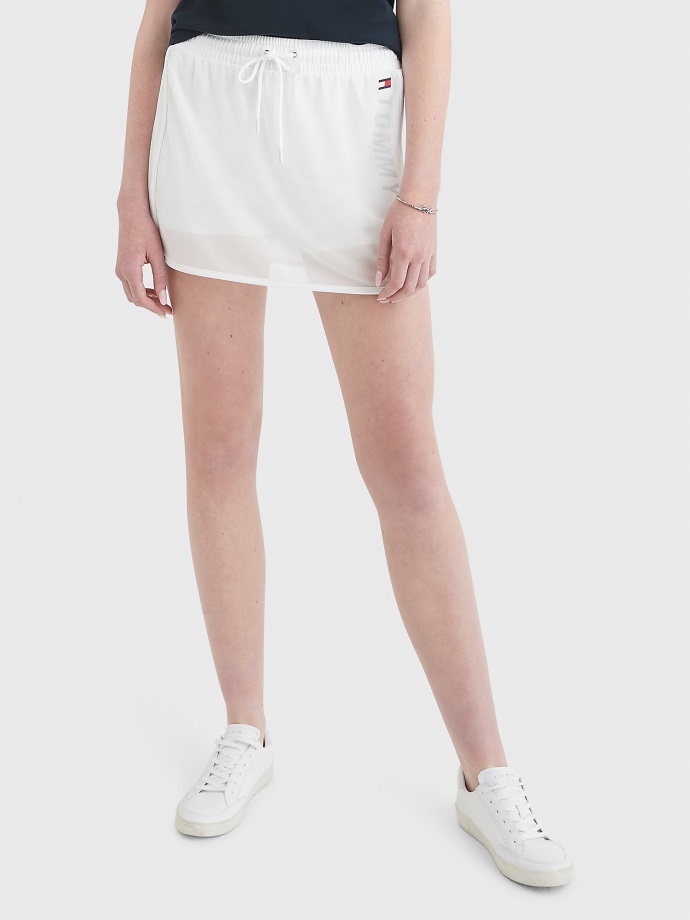 Bílé Reflexní Logo S Krátkým Rukávem Tommy Hilfiger