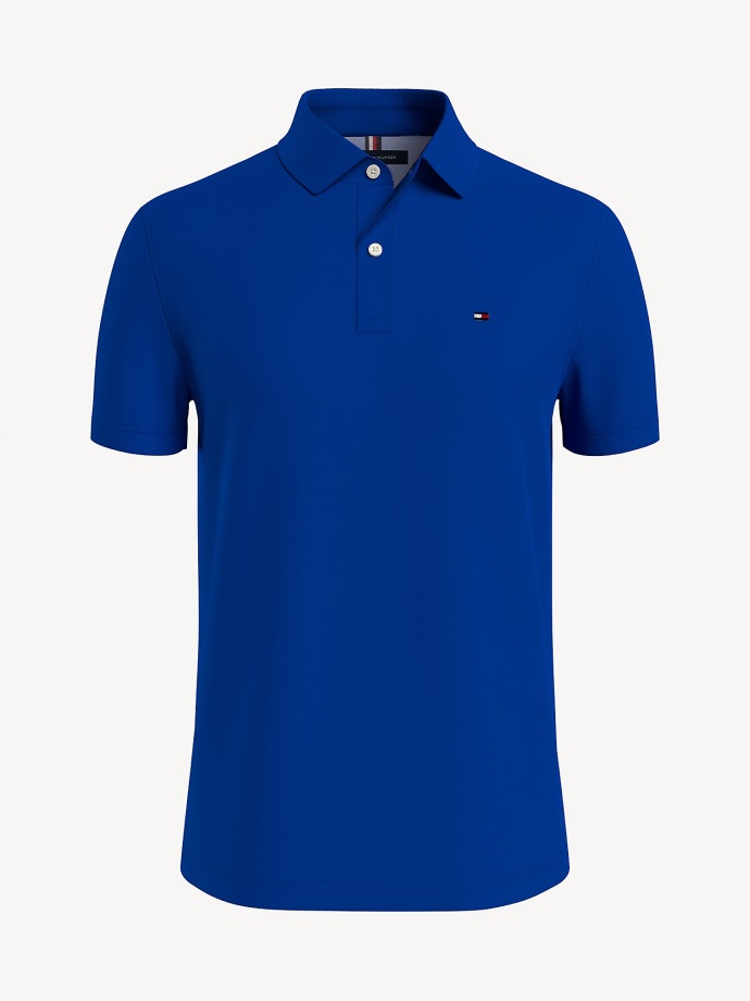 Bio Modré Tommy Hilfiger Tommy Polo S Pravidelným Střihem