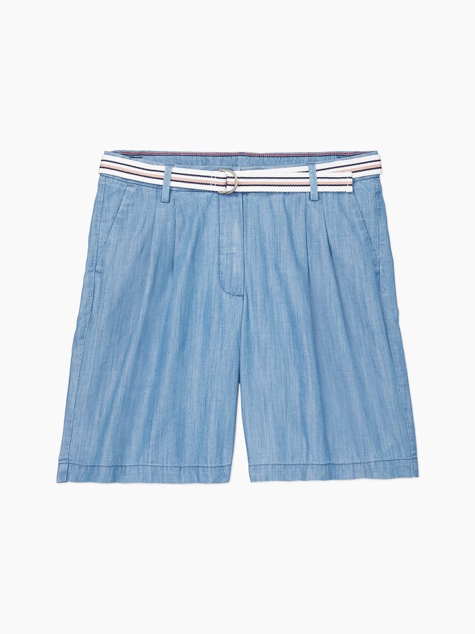 Medium Wash Tommy Hilfiger Sed Fit Chambray Chino Short