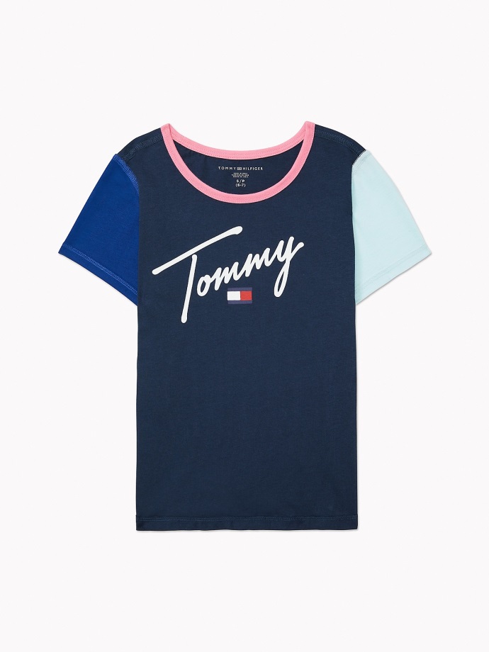 Tommy Hilfiger Senzorické Tričko S Kobaltovým Safírem