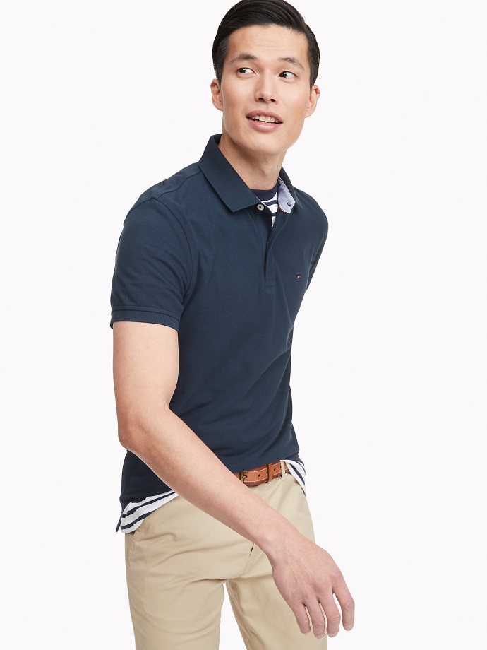 Pouštní Nebe Slim Fit Tommy Polo Tommy Hilfiger