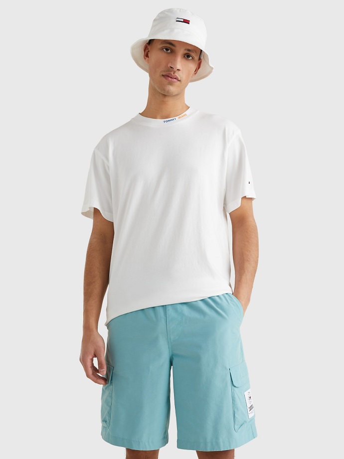 Bílé Pevné Tričko Tommy Hilfiger S Výstřihem