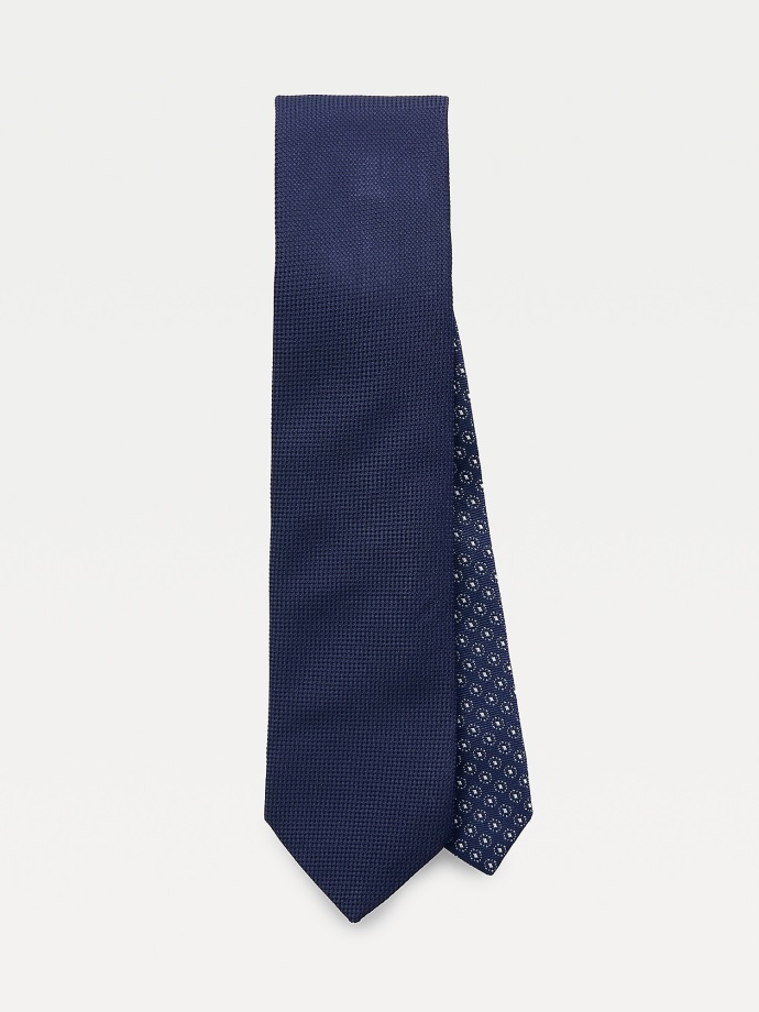 Námořnická Pevná Hedvábná Kravata Tommy Hilfiger