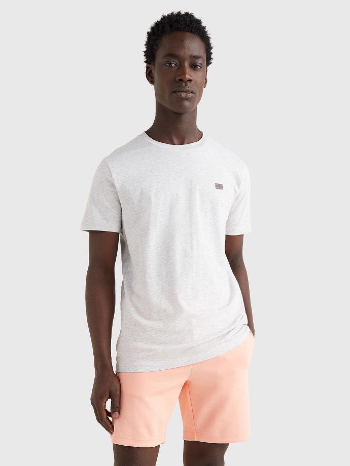 Ice Heather Tommy Hilfiger Pevné Strečové žerzejové Tričko