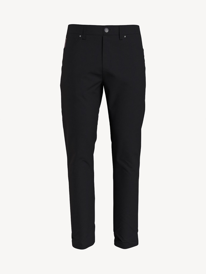 černé Pevné Strečové Kalhoty Tommy Hilfiger