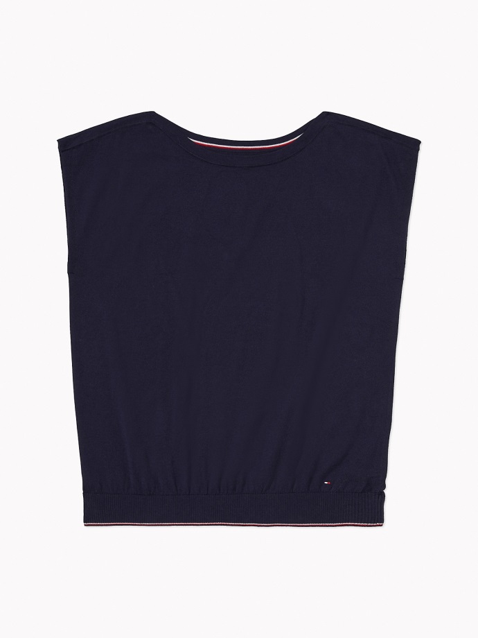 Masters Navy Pevný Svetr Tričko Tommy Hilfiger