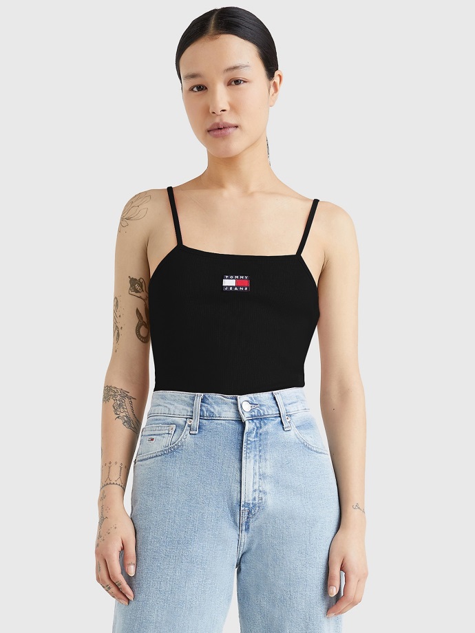 černé Páskové Body S Logem Tommy Hilfiger