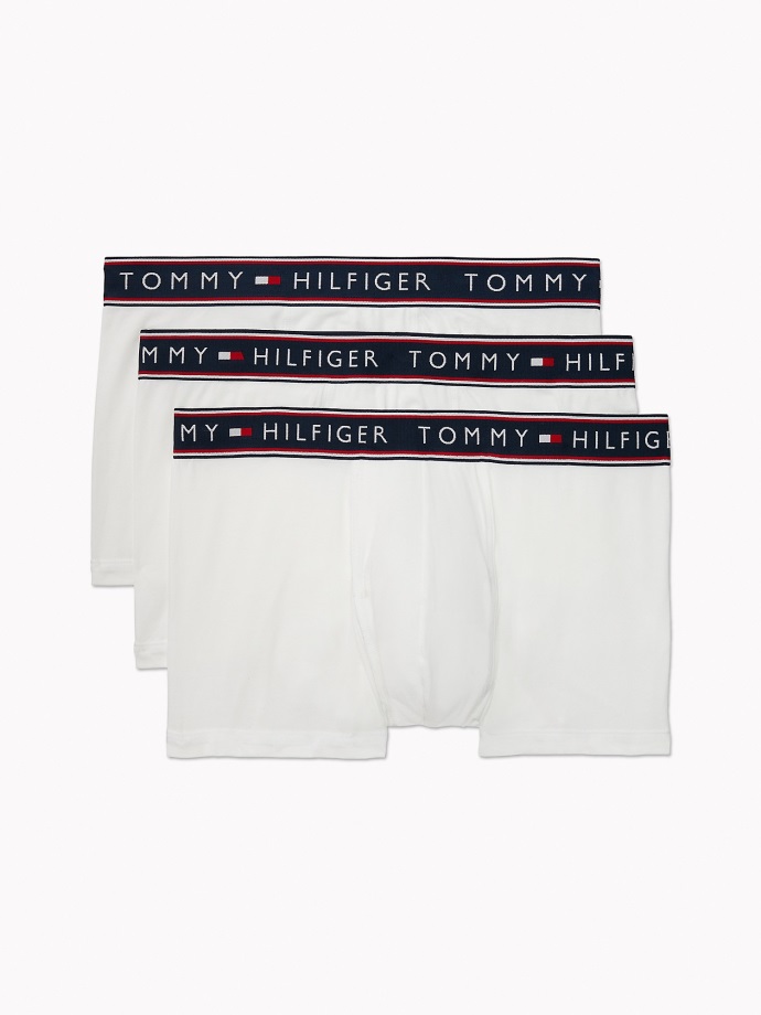 Bílý Tommy Hilfiger Stretch Bavlněný Kufr 3ks
