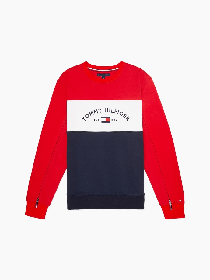 Apple Red/multi Mikina Tommy Hilfiger S Iv Přístupem