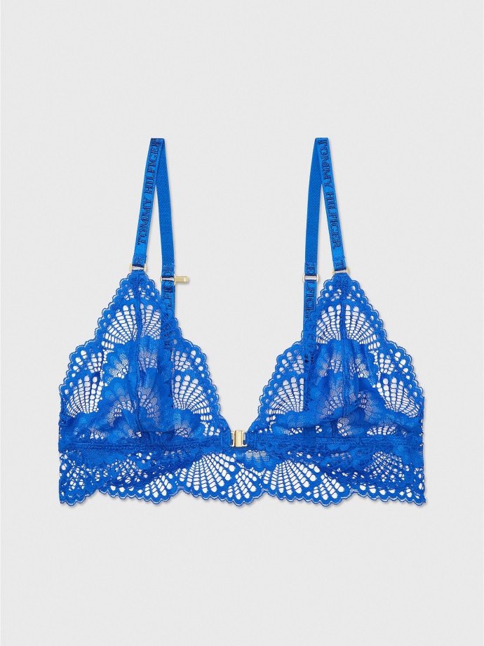 Krajková Trojúhelníková Podprsenka Tommy Hilfiger Ultra Modrá