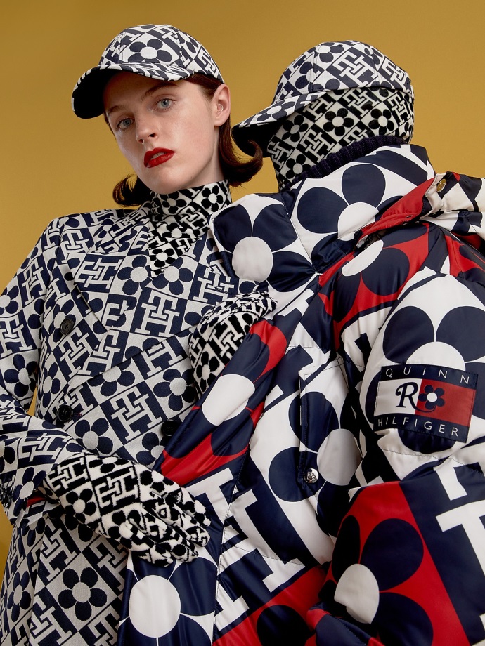 č. X Richard Quinn Monogram čepice černý Monogram Tommy Hilfiger