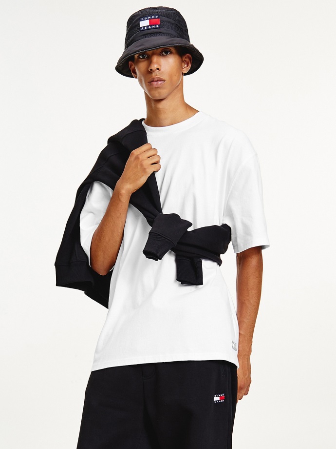 Tj Pevné Tričko Tommy Hilfiger Bílé