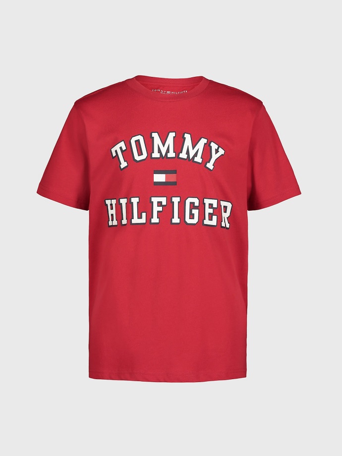 Univerzitní Tričko šarlatové šalvěje Tommy Hilfiger Pro Batolata