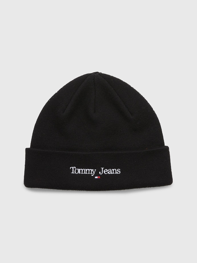 černá čepice Tommy Jeans Tommy Hilfiger