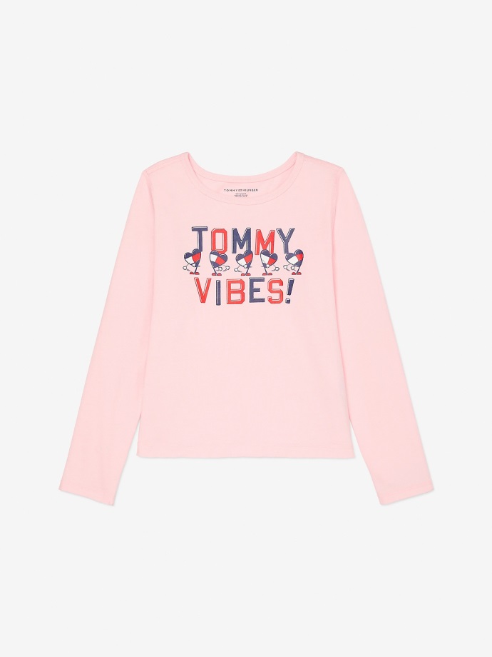 Tommy Hilfiger Tommy Tričko S Dlouhým Rukávem Balerína Růžová