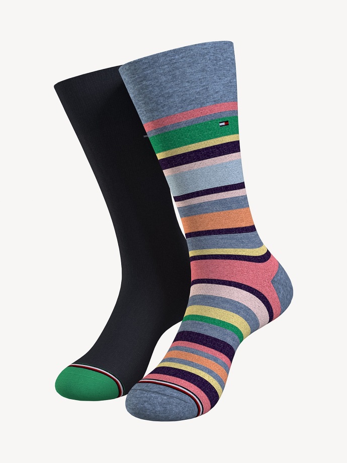 Kalhotová Ponožka 2ks Modrý Vřes/multi Tommy Hilfiger